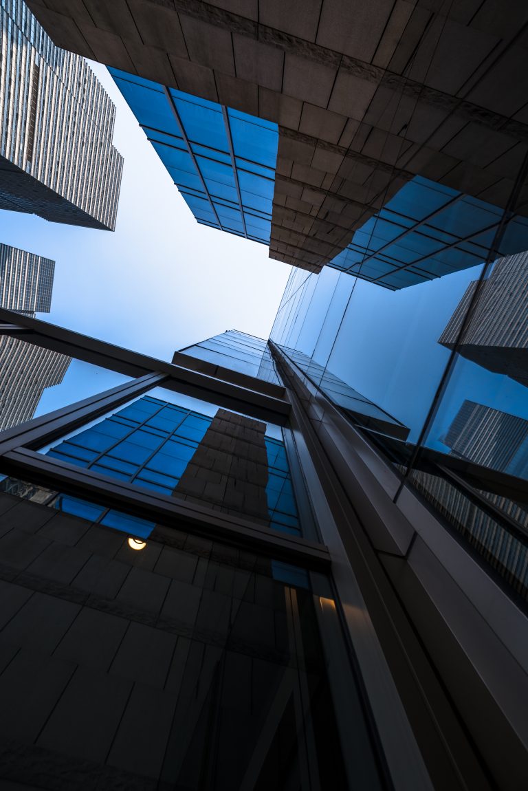 Skyscrapers from a low angle view in Shenzhen,China.